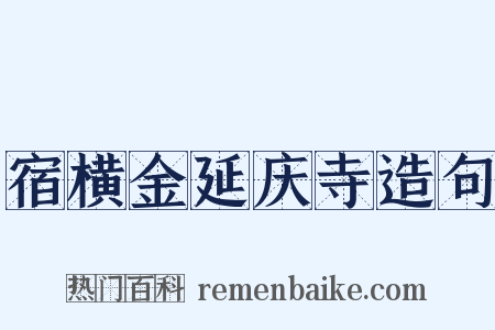 宿横金延庆寺造句是什么意思的图片